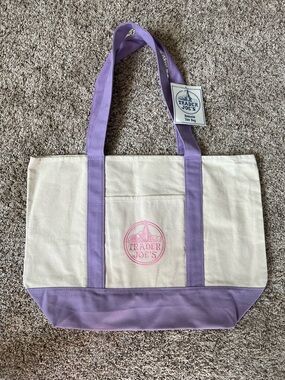 Large lavender trader joe’s tote